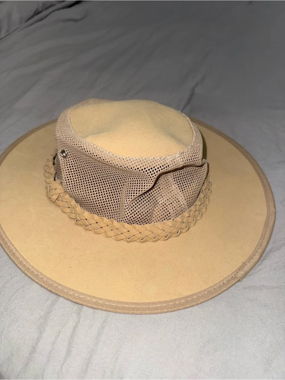 DPC Dorfman Pacific Co Tan Mesh Safari Hat